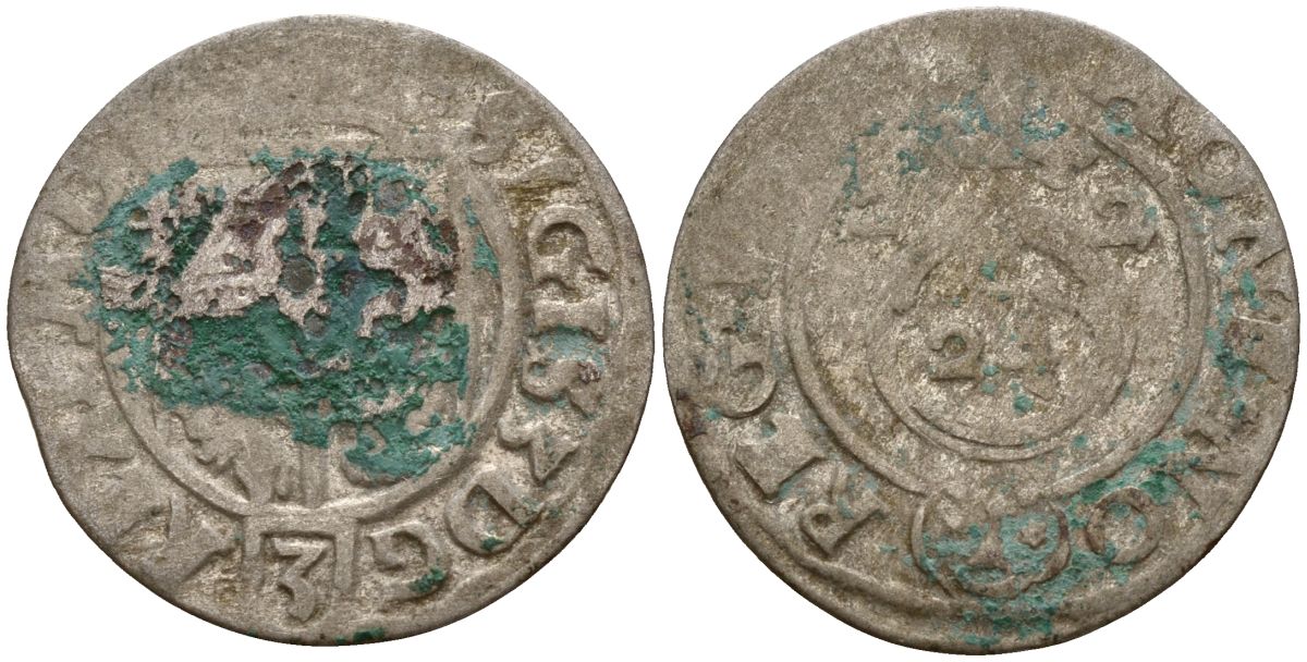 Польша 3 полкера (3 полторака - 1 крейцер) 1622 Сигизмунд III Ваза (1587-1632) Gorecki B.22 серебро 4158-1229