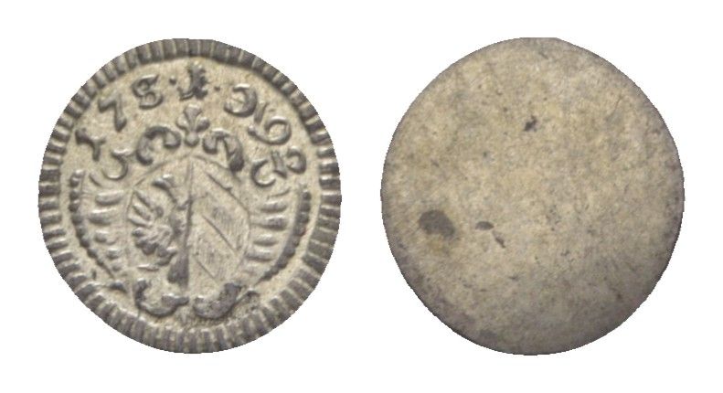 Нюрнберг 1 пфенниг 1792 KM 377 серебро UNC 1529-923