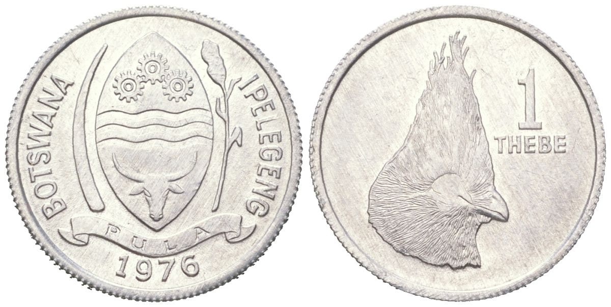 Ботсвана 1 тхебе 1976 KM 3 алюминий UNC 4611-563