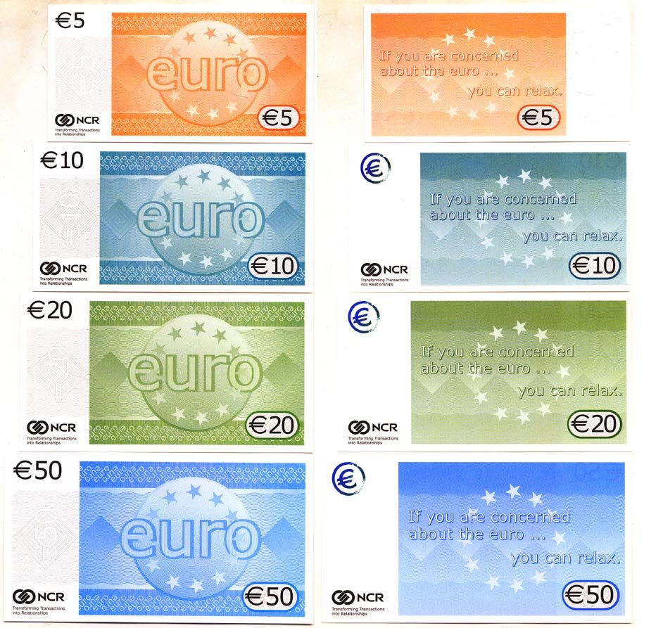 НИДЕРЛАНДЫ НАБОР ИЗ 5 БАНКНОТ ND (5, 10, 20, 50, 100 ЕВРО) NSR, TRANSFORMING TRANSACTIONS INTO RELATIONSHIPS бумага UNC (ПРЕСС) 7146-62-1-2