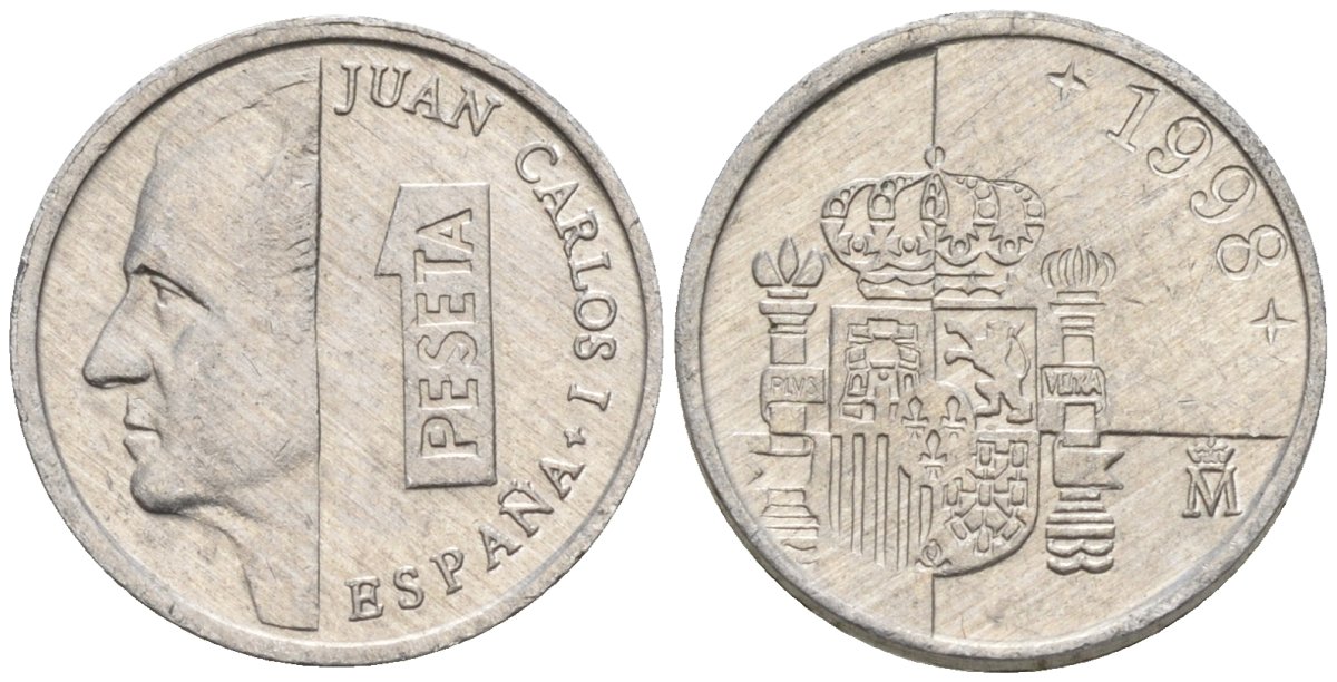 Испания 1 песета 1992 Хуан Карлос I (1975 - 2014) KM 832 алюминий 4154-525