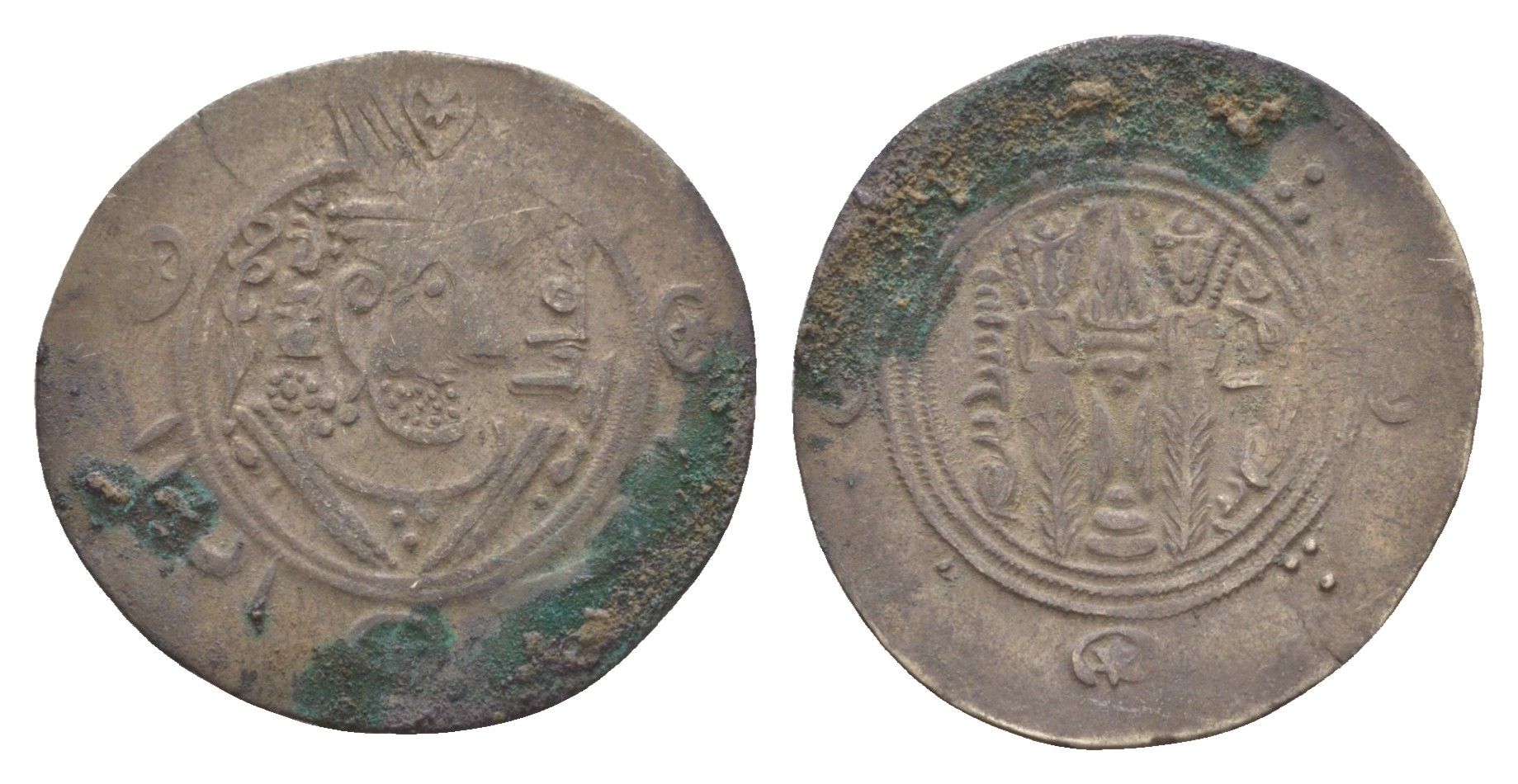 Табаристан 1/2 драхмы (подражание Сасанидской драхмы) 788-793 AH 172-176, Мукатиль серебро 1515-2124