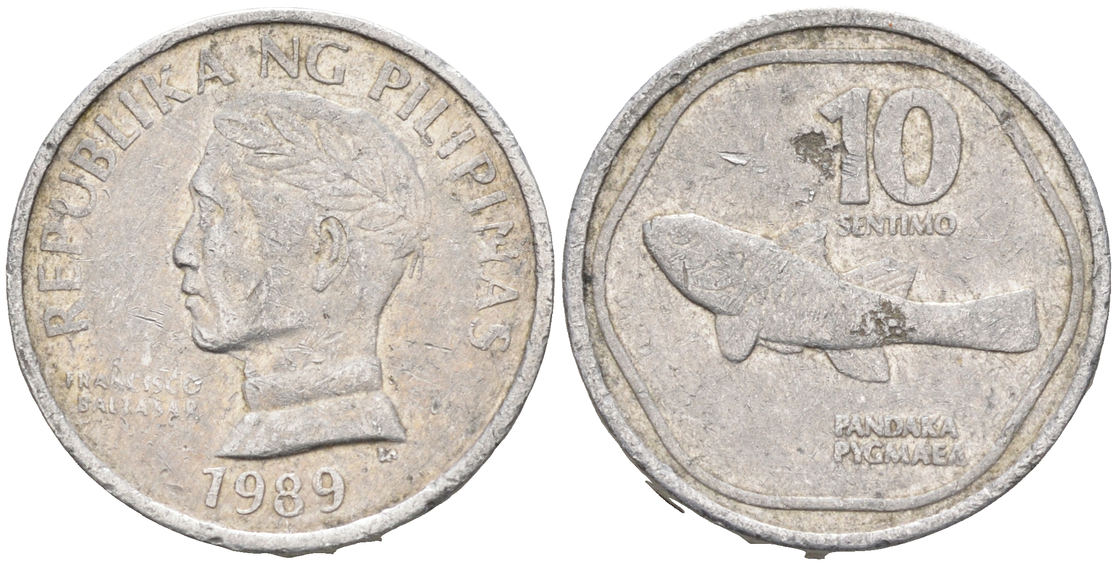 Филиппины 10 сентимо 1989 FAO, рыба KM 240.2 алюминий    4595-951