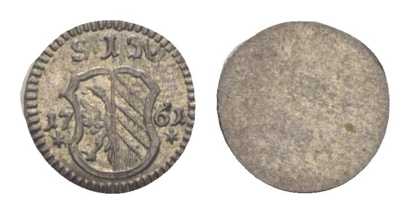 Нюрнберг 1 пфенниг 1761 KM 315 серебро UNC 1529-831