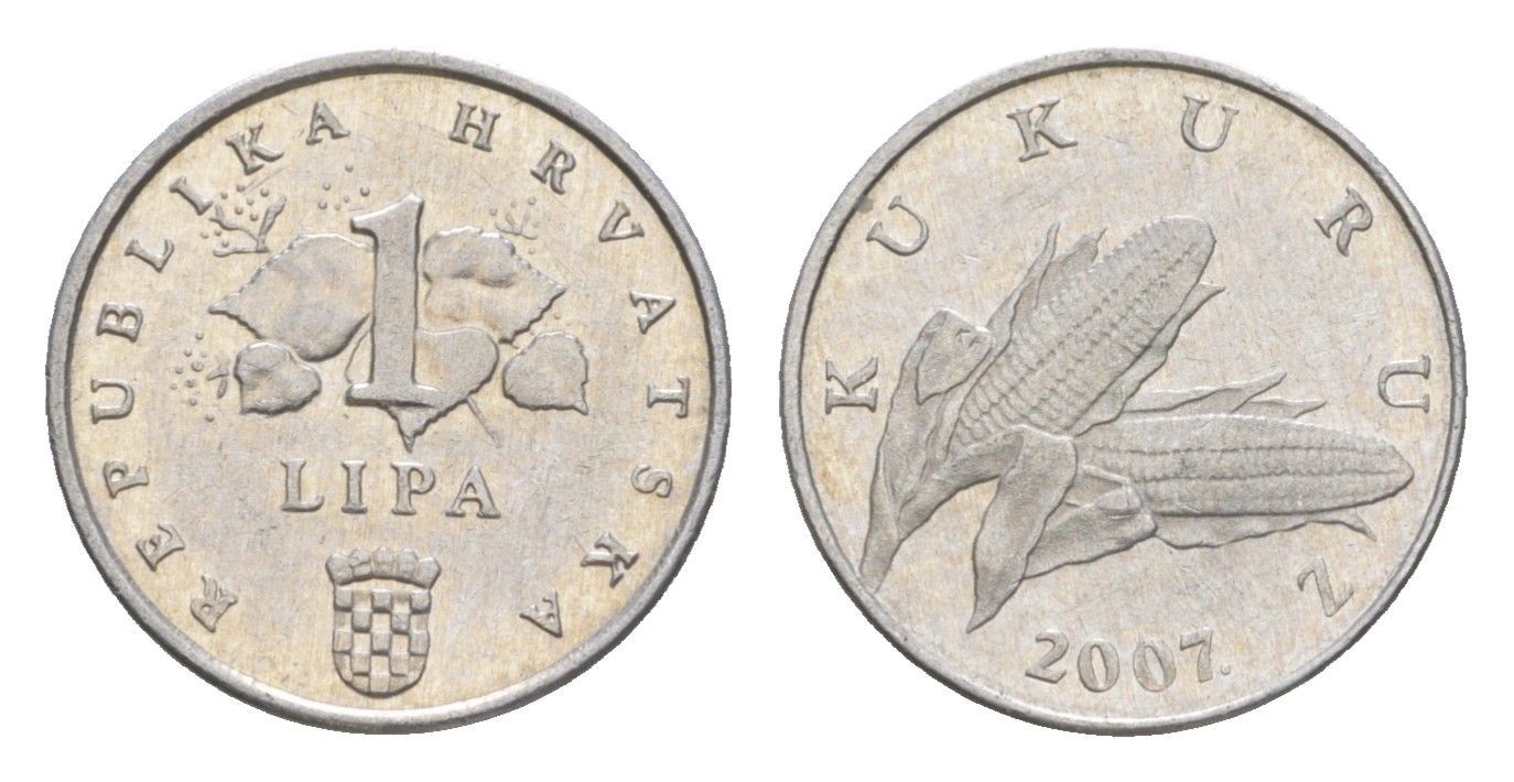 Хорватия 1 липа 2007 нечетный год KM 3 алюминий aUNC 3457-1238