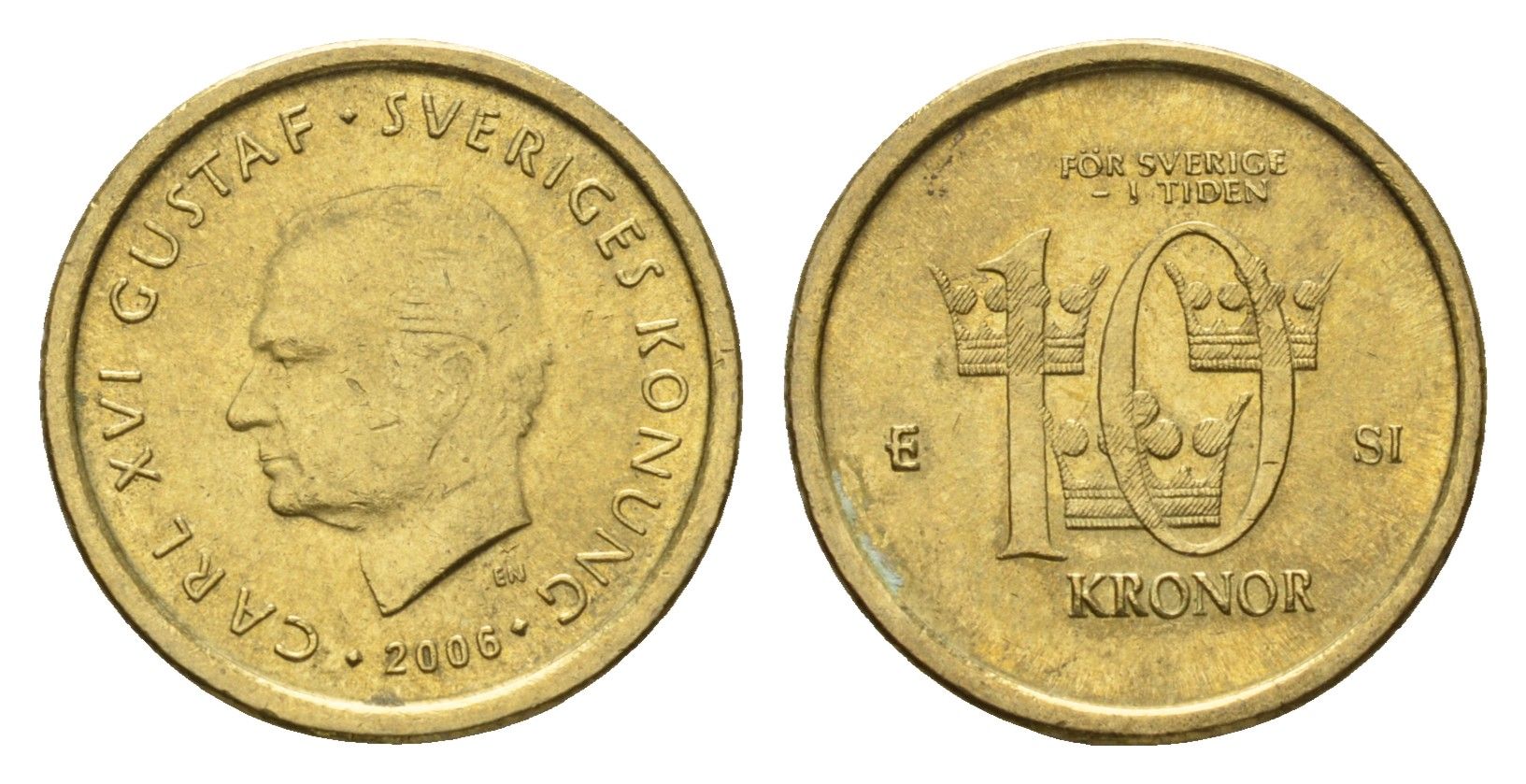 Швеция 10 крон 2006 Карл XVI Густав (1973-) KM 895 нордик 4656-216