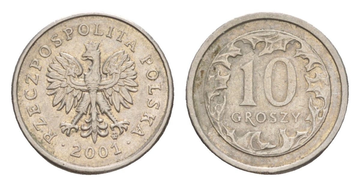 Польша 10 грошей 2001 Y 279 медно-никель 4625-733