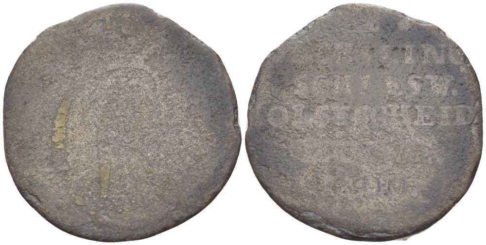 ШЛЕЗВИГ-ГОЛЬШТЕЙН 2 ЗЕХЛИНГА 1800 MF, КРИСТИАН VII (1766-1808) KM 3 серебро 4380-1043