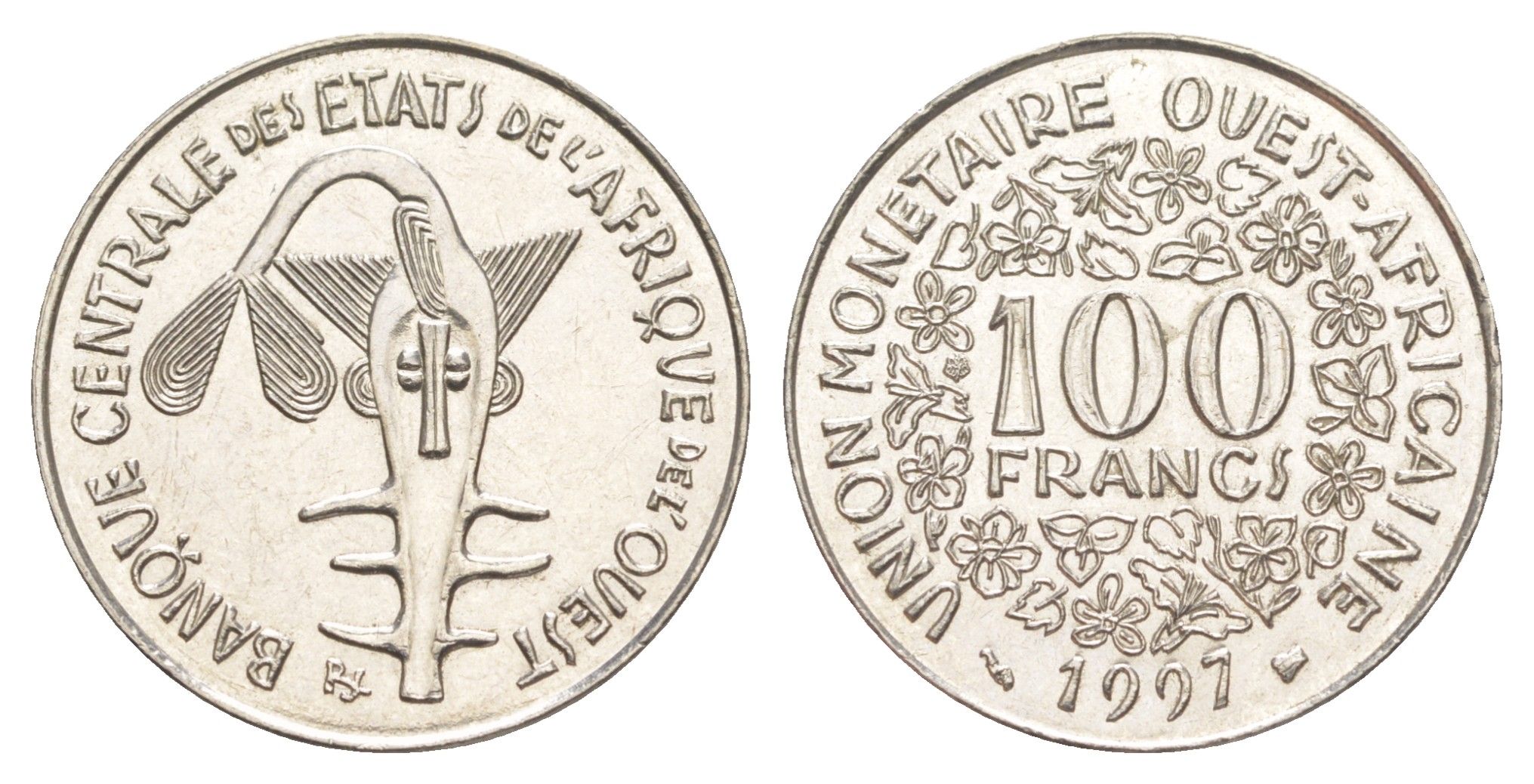Западная Африка (BCEAO) 100 франков 1997 KM 4 никель UNC 4654-546