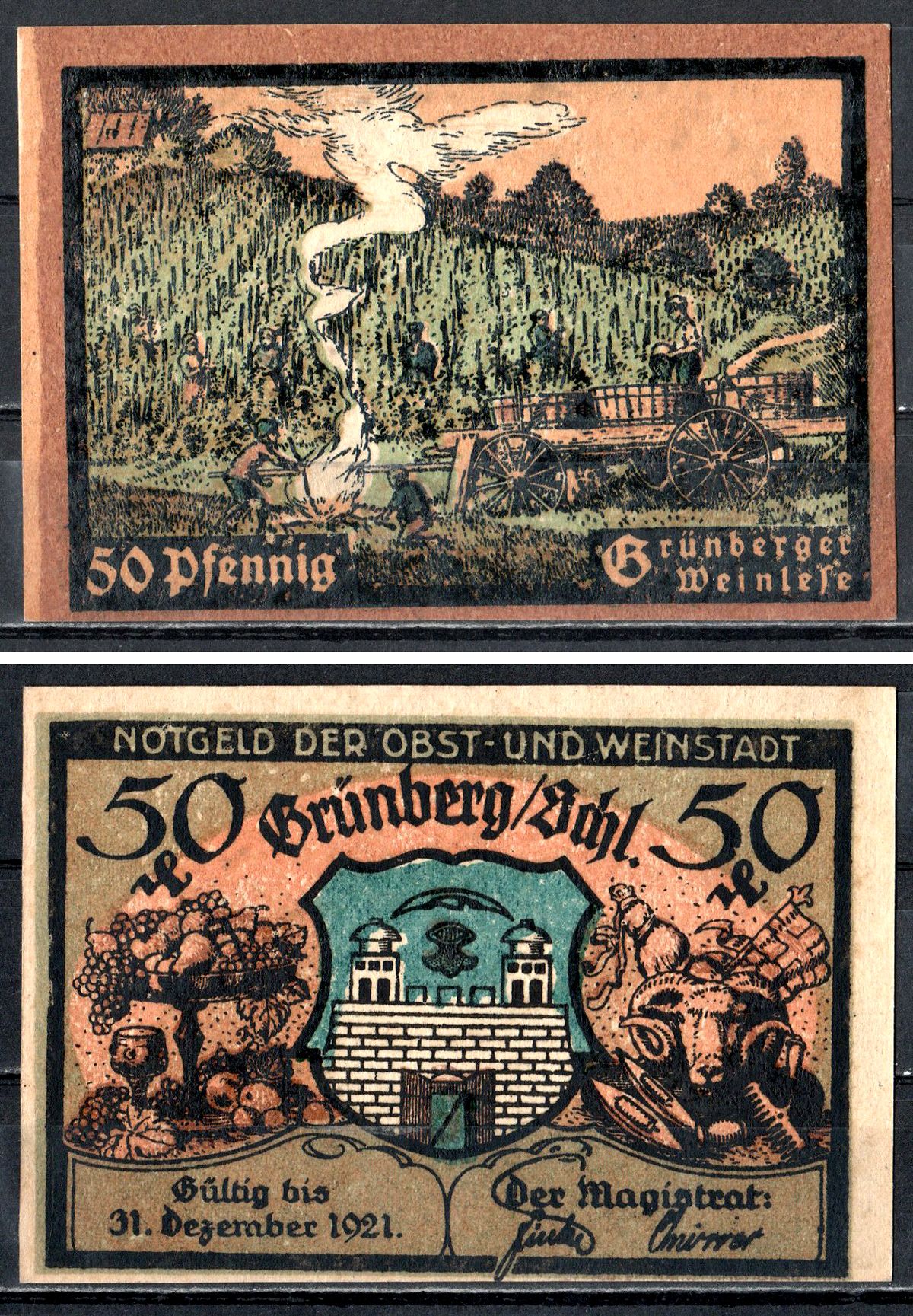 Грюнберг (Силезия) 50 пфеннигов ND 7556-22-3-1