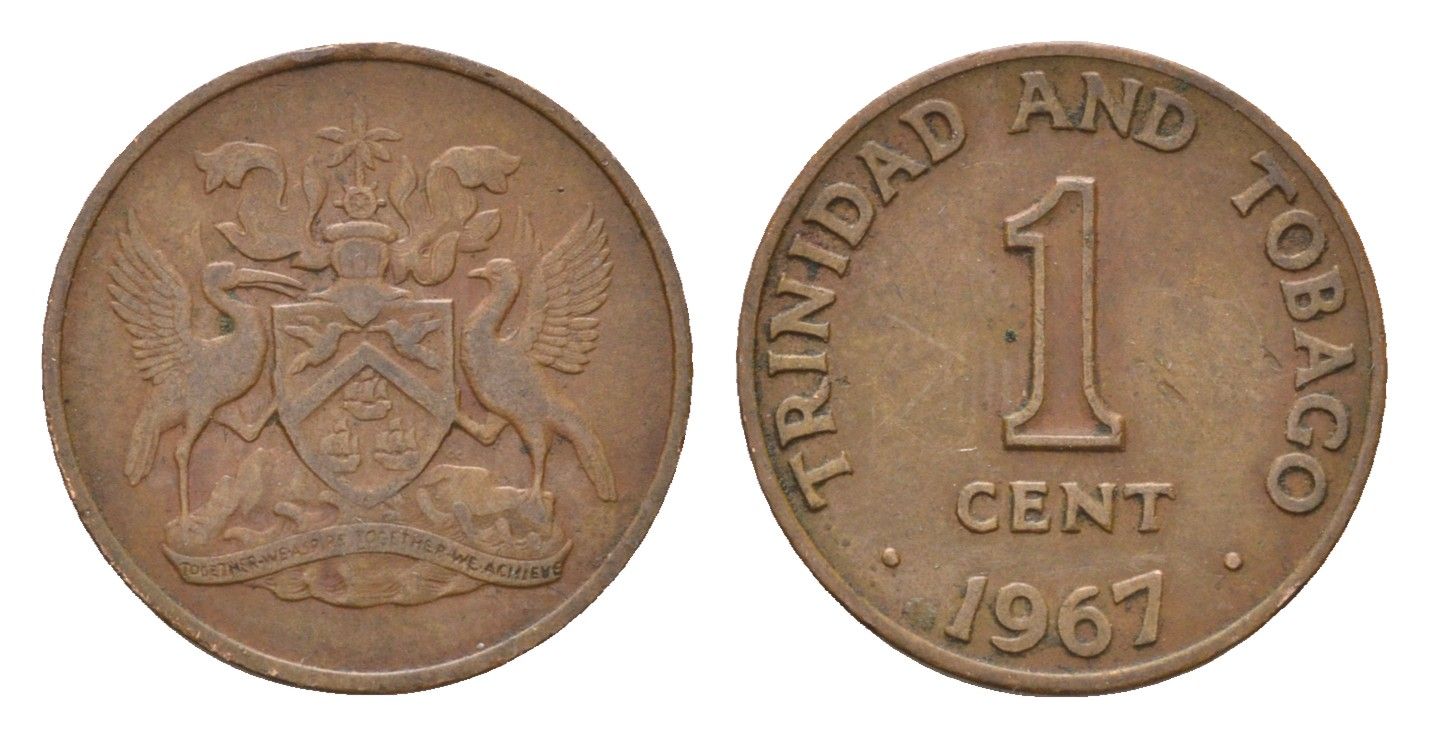 Тринидад и Тобаго 1 цент 1967 KM 1 бронза 4689-1216