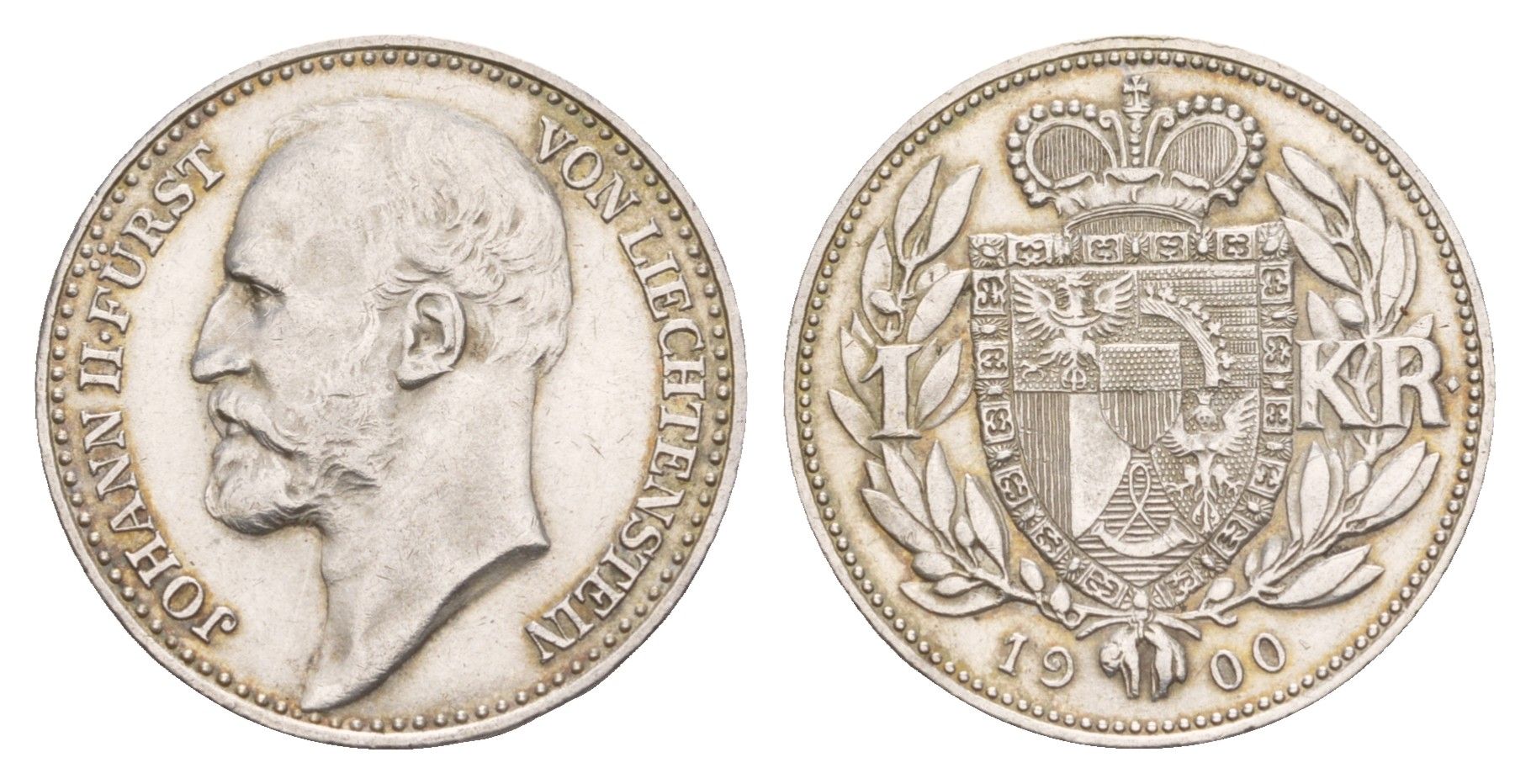 Лихтенштейн 1 крона 1900 Y 2 серебро 1517-1245