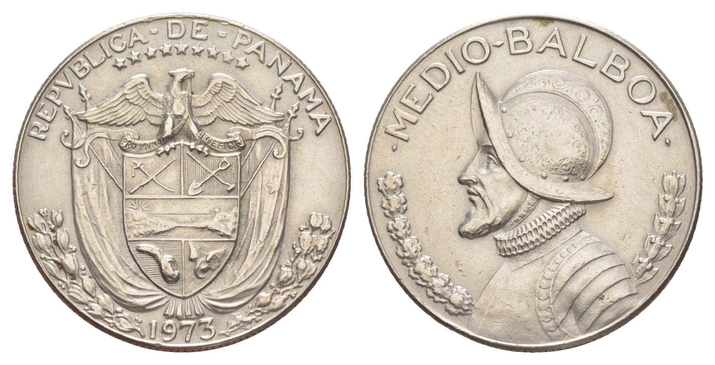 Панама 1/2 бальбоа (50 сентесимо) 1973 KM 12b медь плакированная медно-никелем 4634-1045