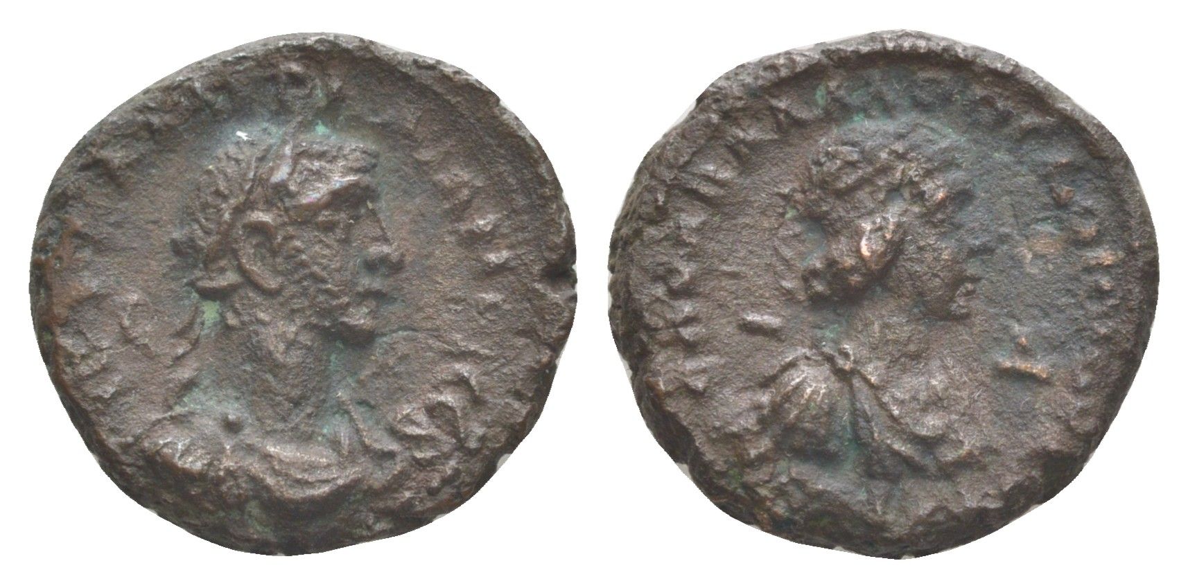 Римская Империя, Провинция Египет тетрадрахма 270-271 Аврелиан и Вабаллат, бюст Аврелиана/бюст Вабаллата, Александрия, (из старой нидерландской коллекции) Dattari 5422 биллон 1100-9-54