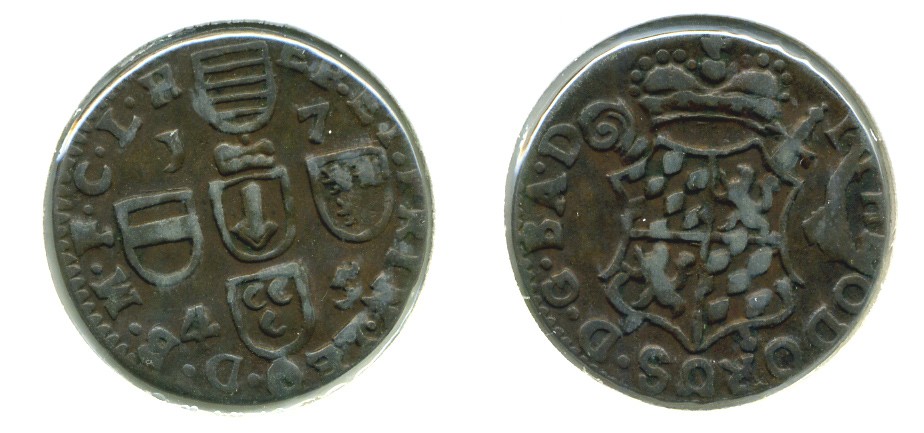 АВСТРИЙСКИЕ НИДЕРЛАНДЫ ЛИИГЕ 1 ЛИАРД 1745 KM 150 медь 503-324