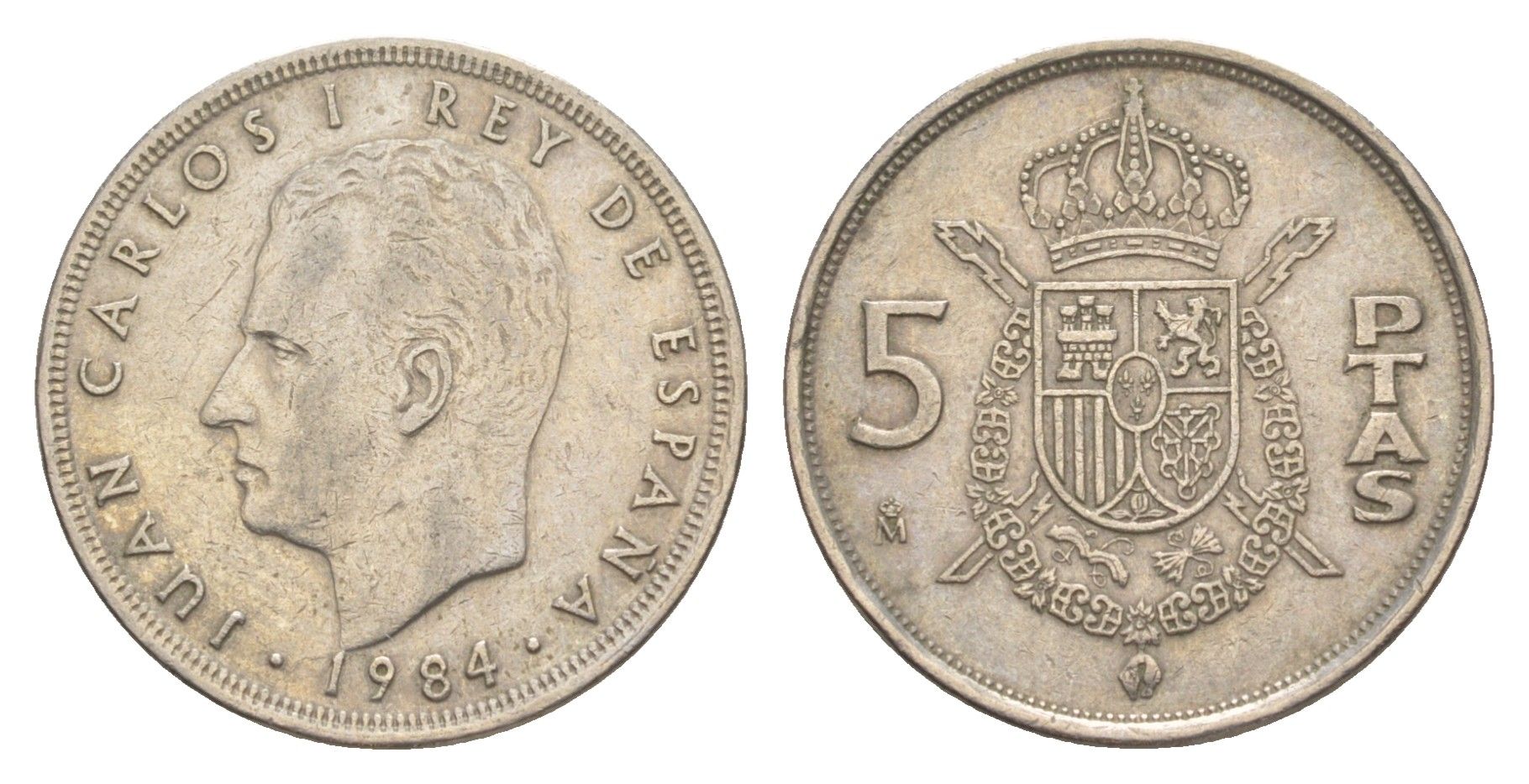 Испания 5 песет 1984 Хуан Карлос I (1975-2014) KM 823 медно-никель 4650-125