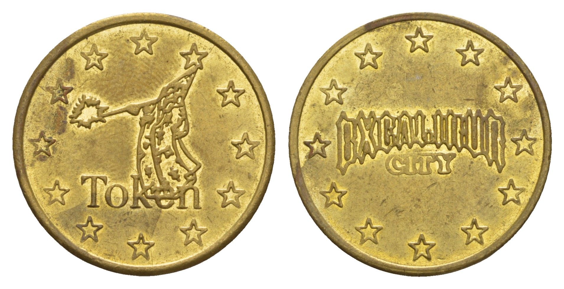 Чехия жетон в парке развлечения Экскалибур Сити диаметр 23 мм, вес 5,1 гр латунь 4656-634