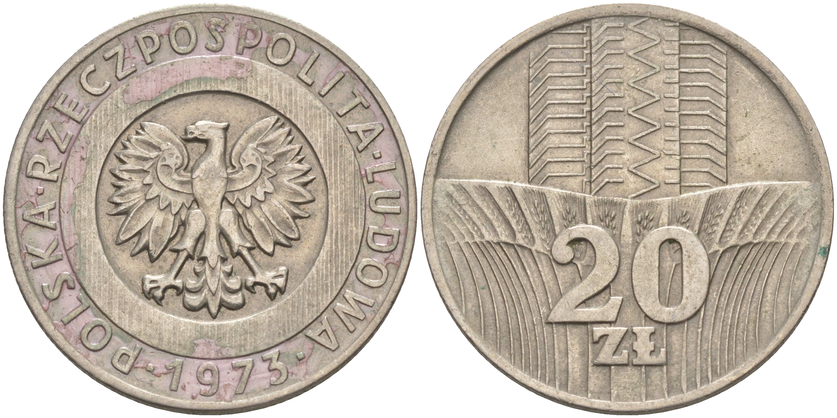 Польша 20 злотых 1973 монетный двор Кремница KM 67, Parchimowicz 245a медно-никель 4111-941