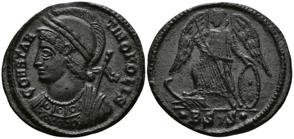 Римская Империя нуммий 334 - 335 Константин I Великий CONSTANTINOPOLIS Сисция Extremely fine (степень редкости С3) RIC 241 бронза 1073-10-95