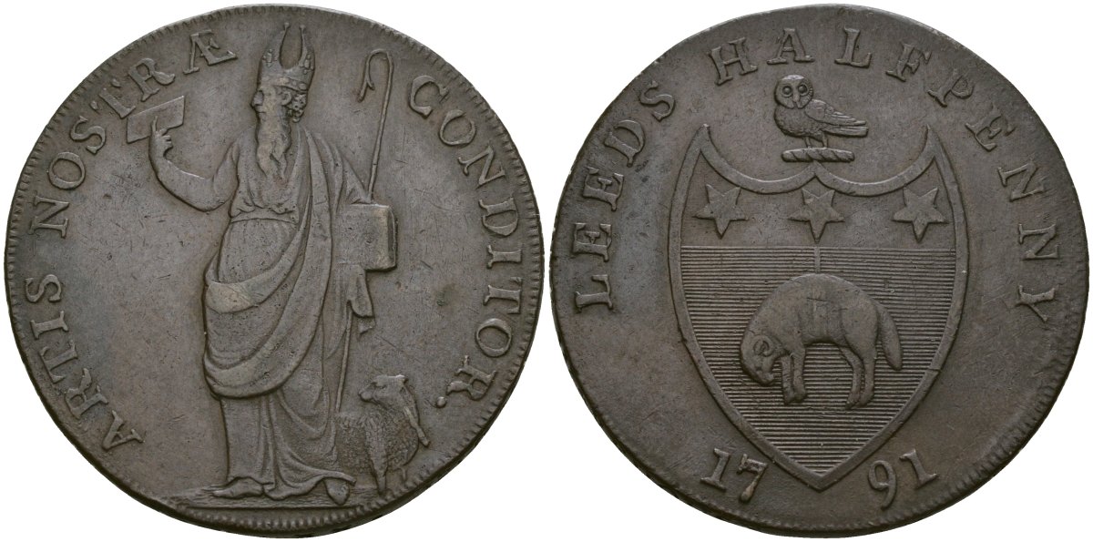 Великобритания, Уорвикшир 1/2 пенни 1791 Dalton & Hamer 52 медь 000-000