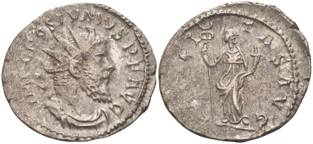 Римская Империя (императоры в Галлии) антониниан 260 - 269 Постум. IMP C POSTVMVS P F AVG / FELICITAS AVG, Фелицитата с кадуцием и рогом Изобилия, Колония Агриппины, Good Very fine RIC 58 биллон 1073-13-26