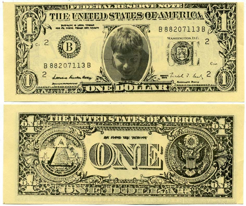 США 1 ДОЛЛАР ND СУВЕНИРНЫЙ, КСЕРОКС бумага UNC (ПРЕСС) 7203-26-3