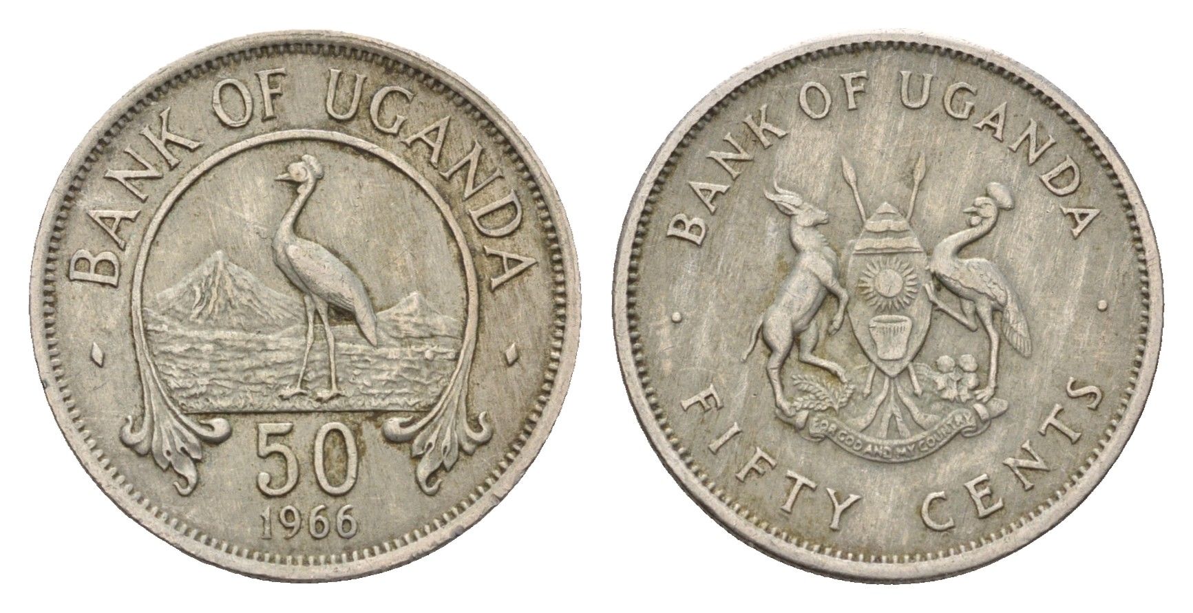 Уганда 50 центов 1966 KM 4 медно-никель 4679-643