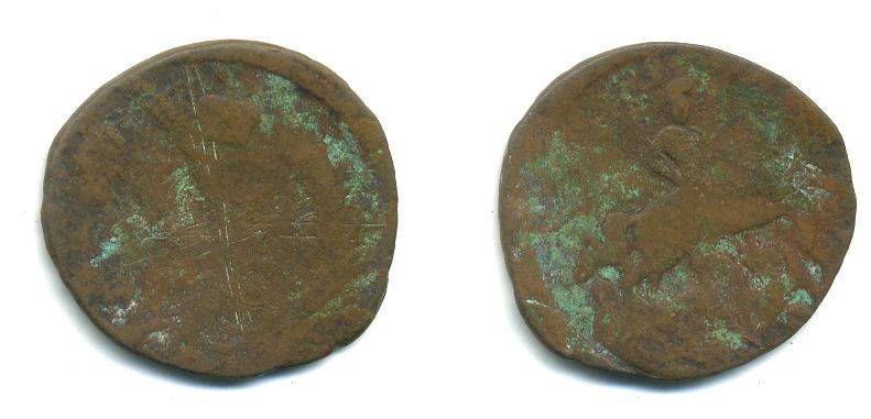 РОССИЯ 1 КОПЕЙКА 17XX медь 61-252