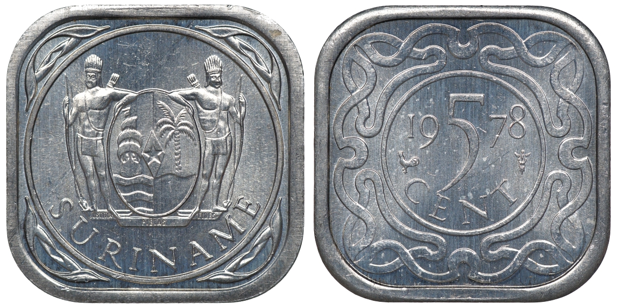 Суринам 5 центов 1978 KM 12.1a алюминий UNC 4118-544