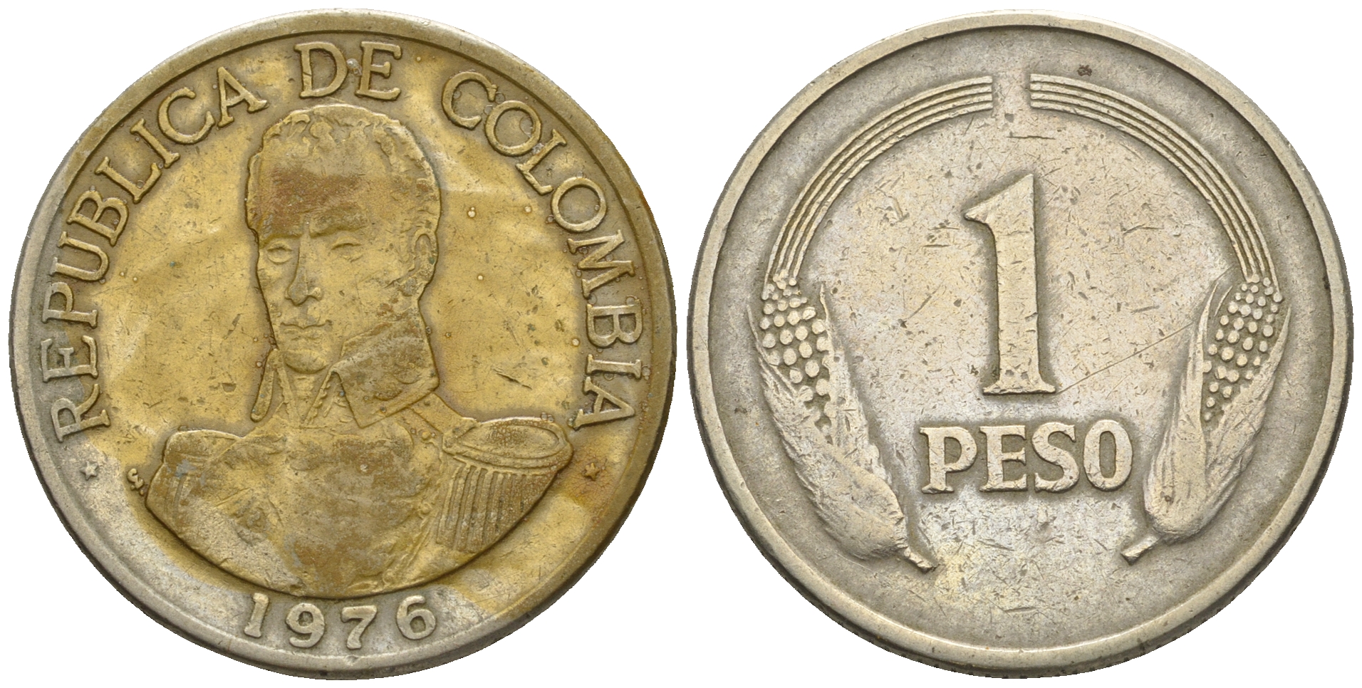 Колумбия 1 песо 1980 Симон Боливар KM 258.2 медно-никель 4610-254