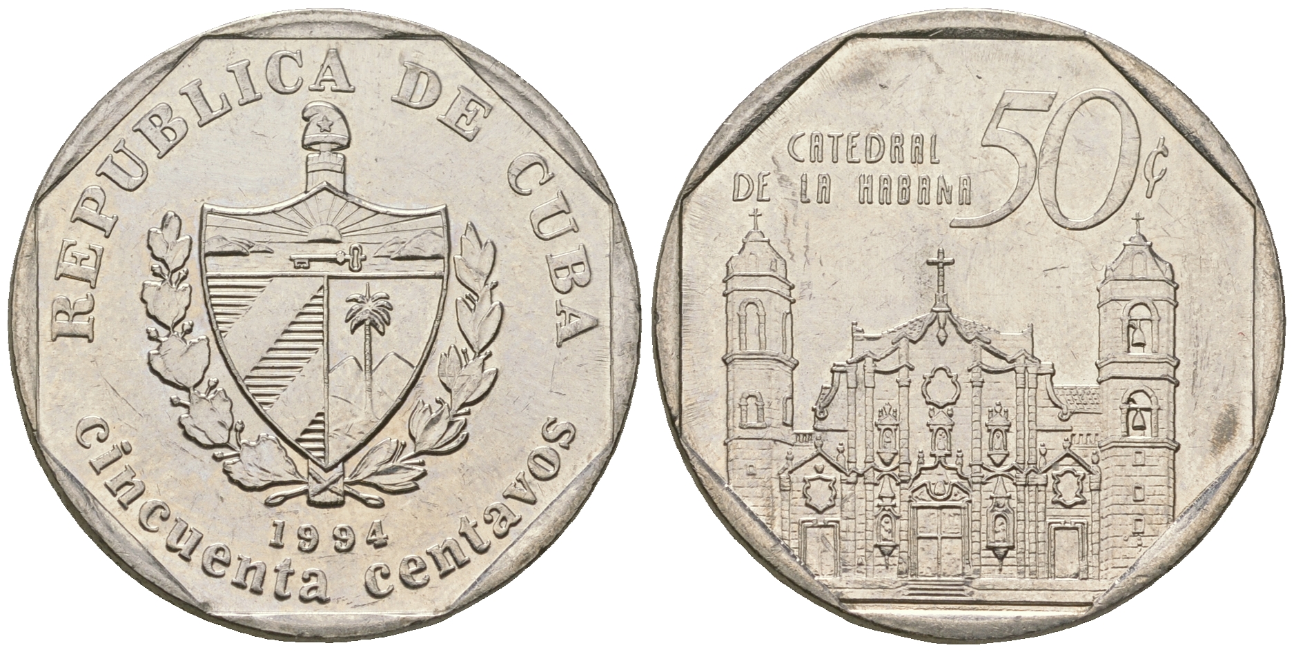 Куба 25 сентаво 2002 площадь в Тринидаде KM 577.2, JMA MC21, Schoen 715 сталь плакированная никелем  UNC  4448-914