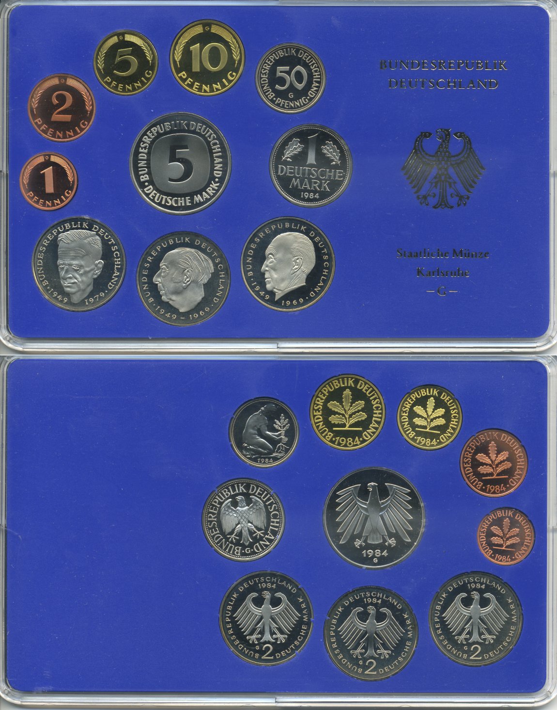 ФРГ НАБОР ИЗ 9 МОНЕТ 1983 G ОФИЦИАЛЬНЫЙ НАБОР В ПЛАСТИКЕ PROOF 00-00