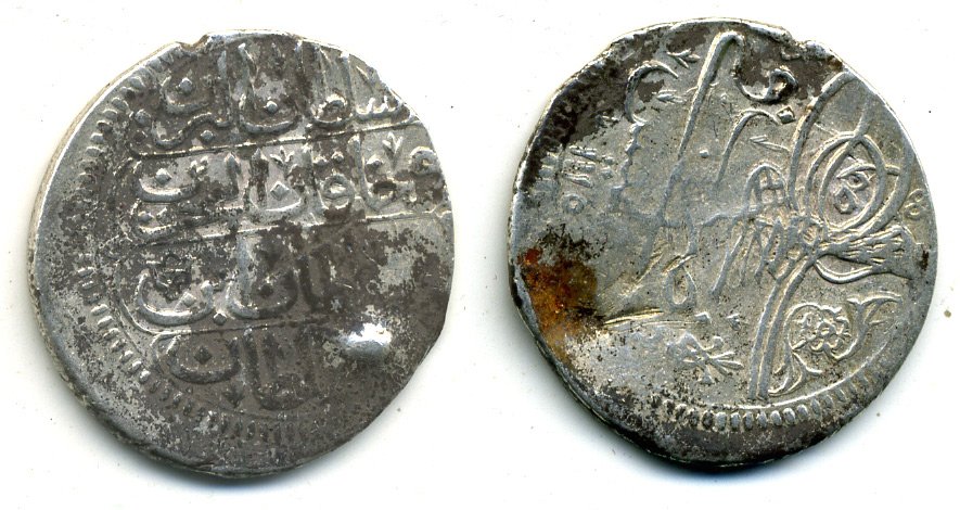 Грузия (Тифлис) аббаси 1115 Ахмед III ибн Мухаммад, 1115-1143 AD H Artuk 1771, Pere 532, Sultan 1585, KM 7 серебро 00-817-62