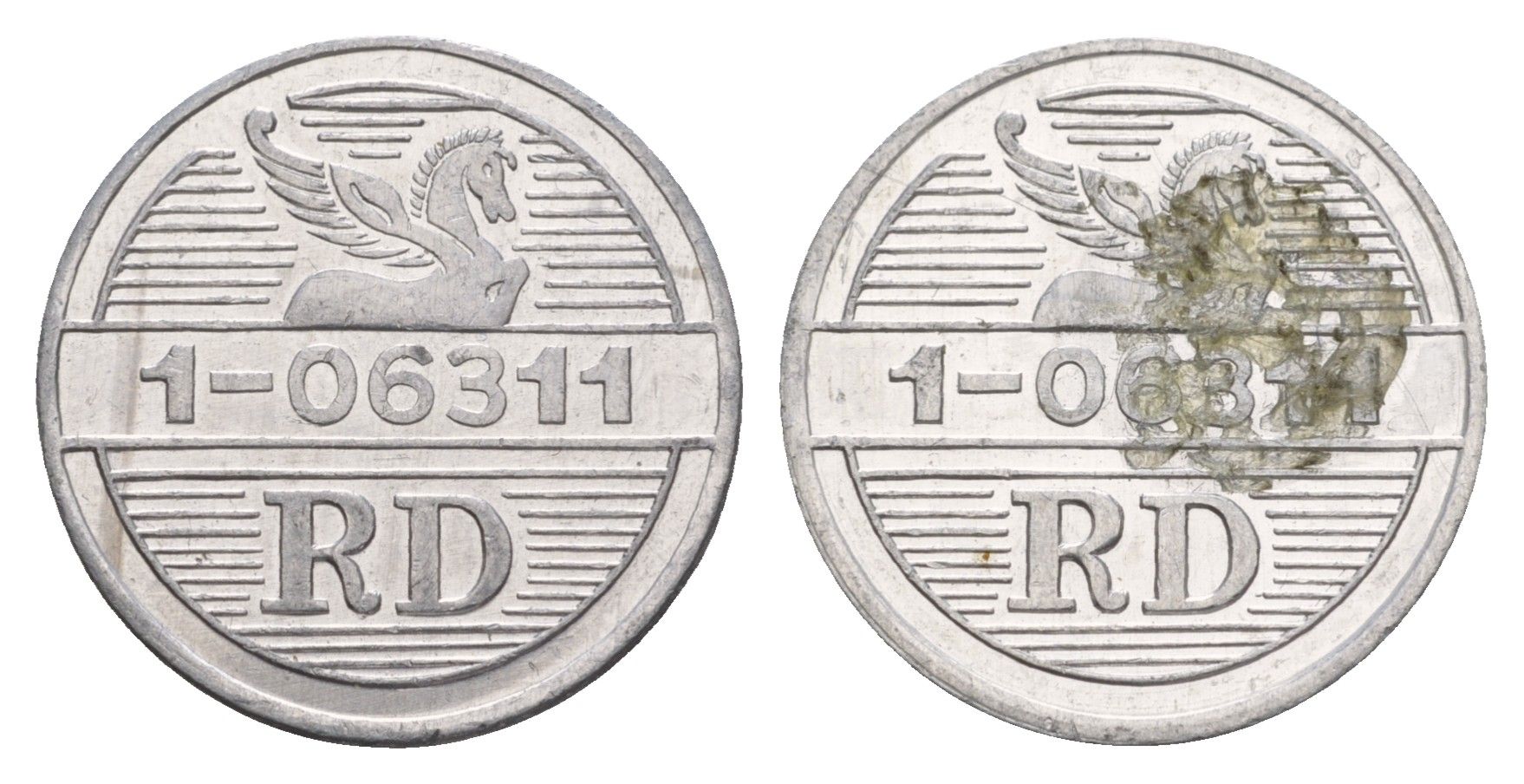 Европа жетон пегас, диаметр 22 мм, вес 1 гр алюминий 4656-442