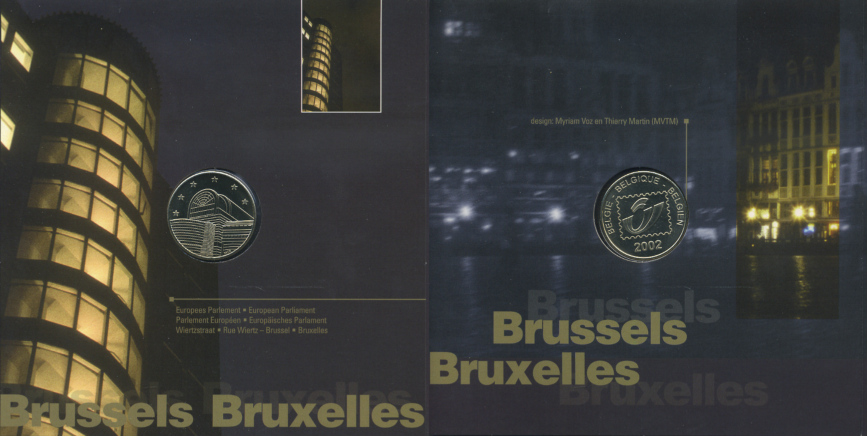 Бельгия евронабор из 24 монет + жетон 2002 12 монет по 1 евроценту, стран вступивших в Евросоюз и 12 монет по 2 евроцента, в оригинальном буклете UNC 2-5-1-29