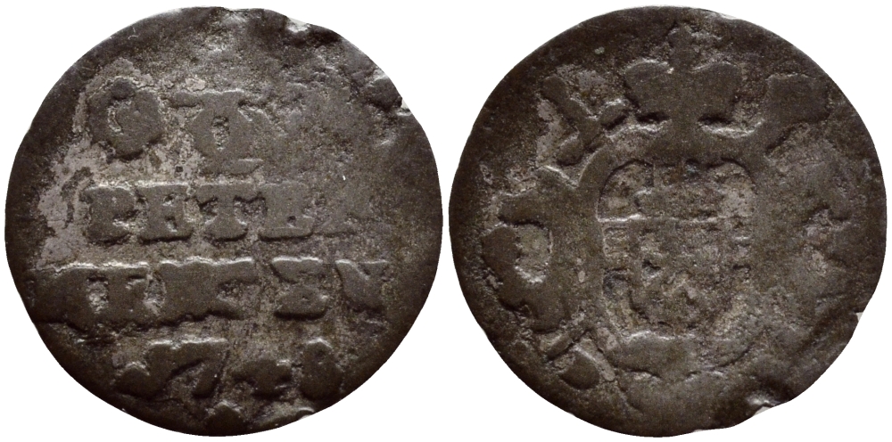 ТРИР, ГЕРМАНИЯ 1/2 ПЕТЕРМЕНГЕРА 1748 DF KM 256 серебро 560-852