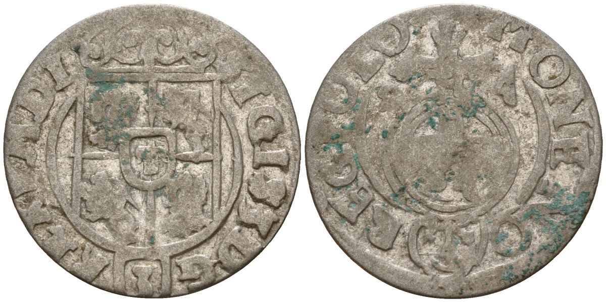 Польша 3 полкера (3 полторака - 1 крейцер) 1624 Сигизмунд III Ваза (1587-1632) Gorecki B.24, KM 41 серебро 4158-967