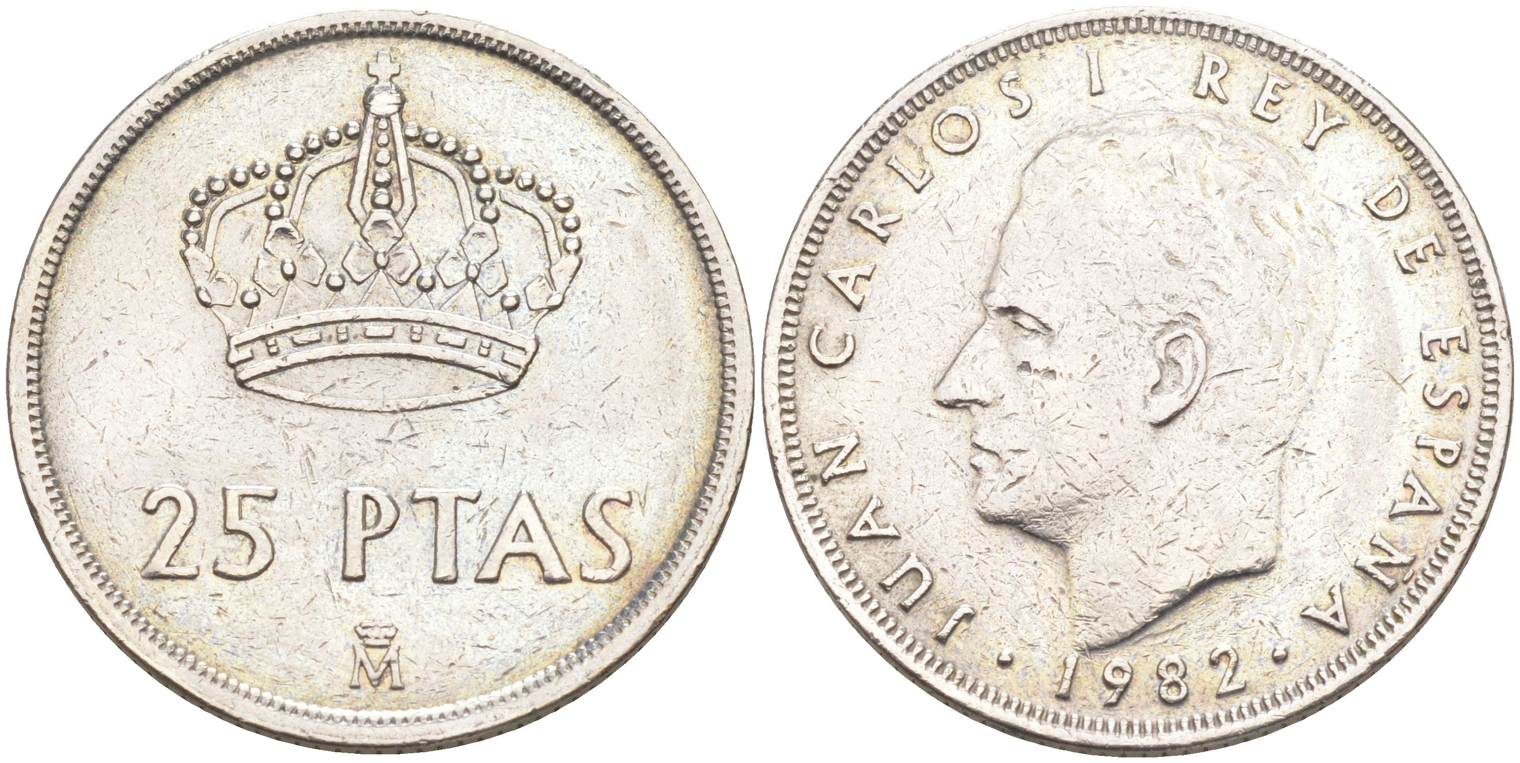 Испания 25 песет 1982 Хуан Карлос I (1975-2014) KM 824 медно-никель 106-242