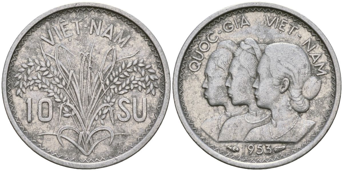 Южный Вьетнам 10 су 1953 KM 1 алюминий 4132-353