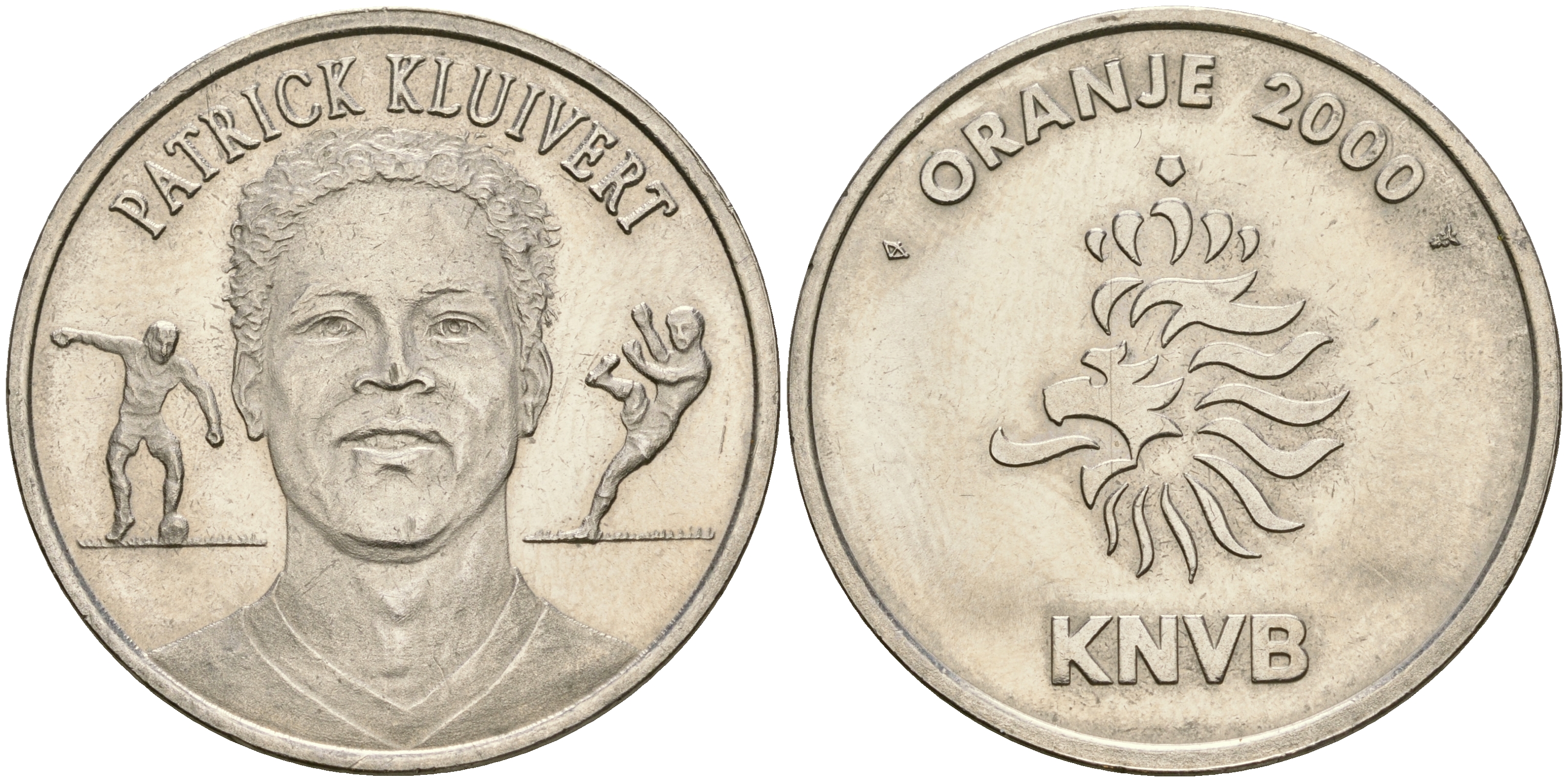 Нидерланды жетон 2000 футболист Патрик Клюйверт медно-никель 4364-4311
