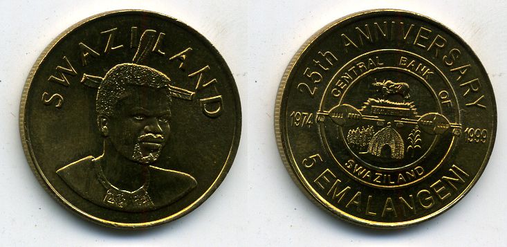 СВАЗИЛЕНД 5 ЭМАЛАНГЕНИ 1999 25 Я ГОДОВЩИНА 41-321