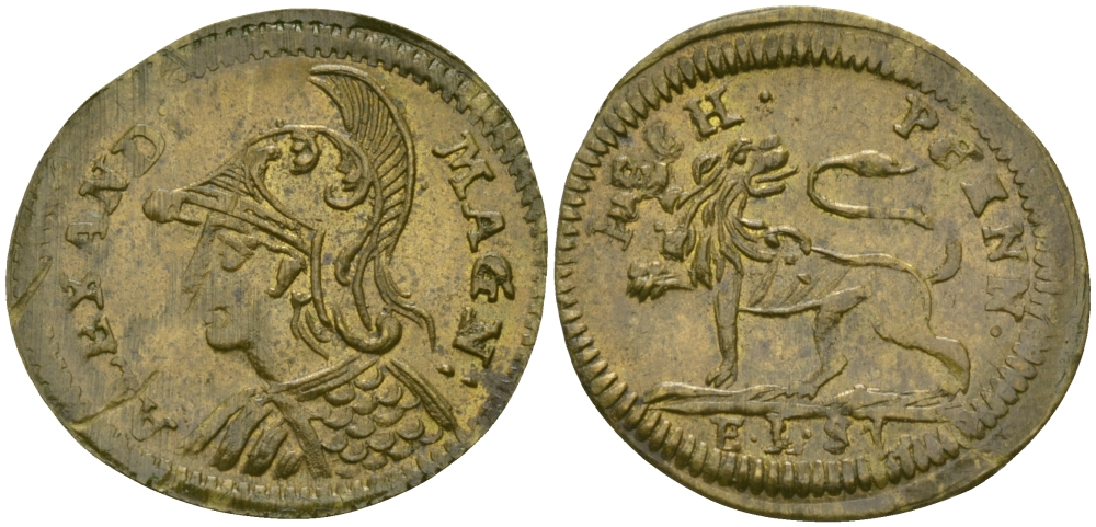 ГЕРМАНИЯ ТОКЕН, ЖЕТОН ND ALEXAND MAGN, АЛЕКЕСАНДР ВЕЛИКИЙ (МАКЕДОНСКИЙ) желтый металл 99-1025