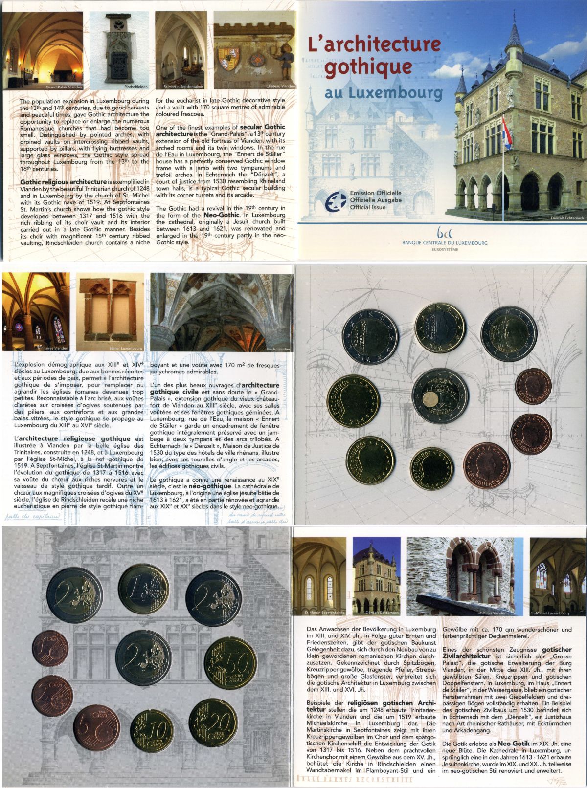 Люксембург набор из 10 евромонет (1, 2, 5, 10, 20 и евроцентов; 1 и 2 евро) 2007 в оригинальной коробке с сертификатом MS 20 (KM 75, 76, 77, 89, 90, 91, 92, 93, 94, 95) BU 6-5-3-05