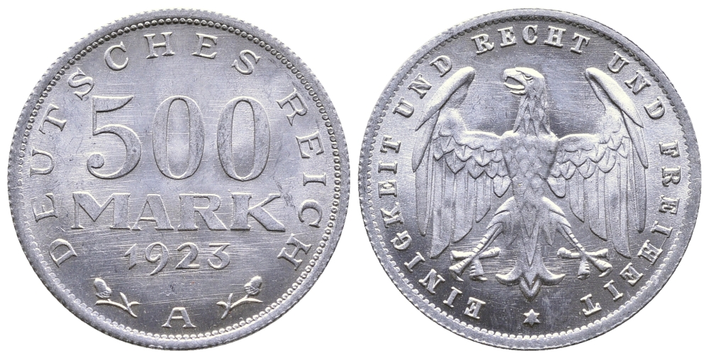 ГЕРМАНИЯ 500 МАРОК 1923 А KM 36, J. 305 алюминий 4380-631