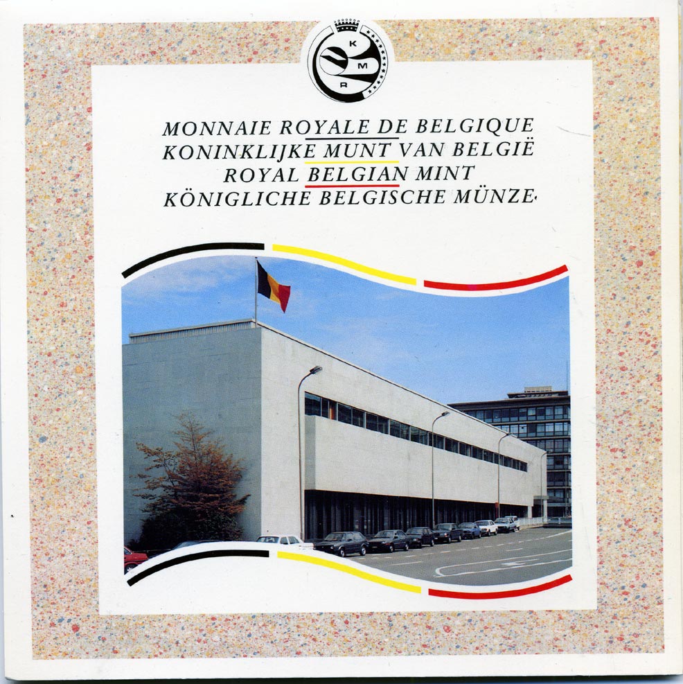 Бельгия набор из 10 монет + жетон монетного двора 1989 Belgie-Belgique, королевский монетный двор Бельгии, в оригинальном буклете, в запайке KM MS 1 ВUNC 2-6-3-05