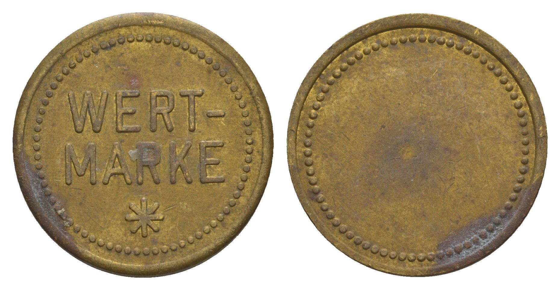 Германия игровой жетон диаметр 23 мм, вес 5,1 гр латунь 4656-421