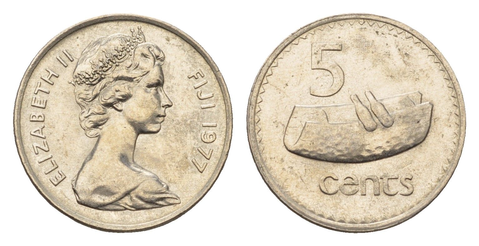 Фиджи 5 центов 1977 KM 29 медно-никель UNC 4687-1151