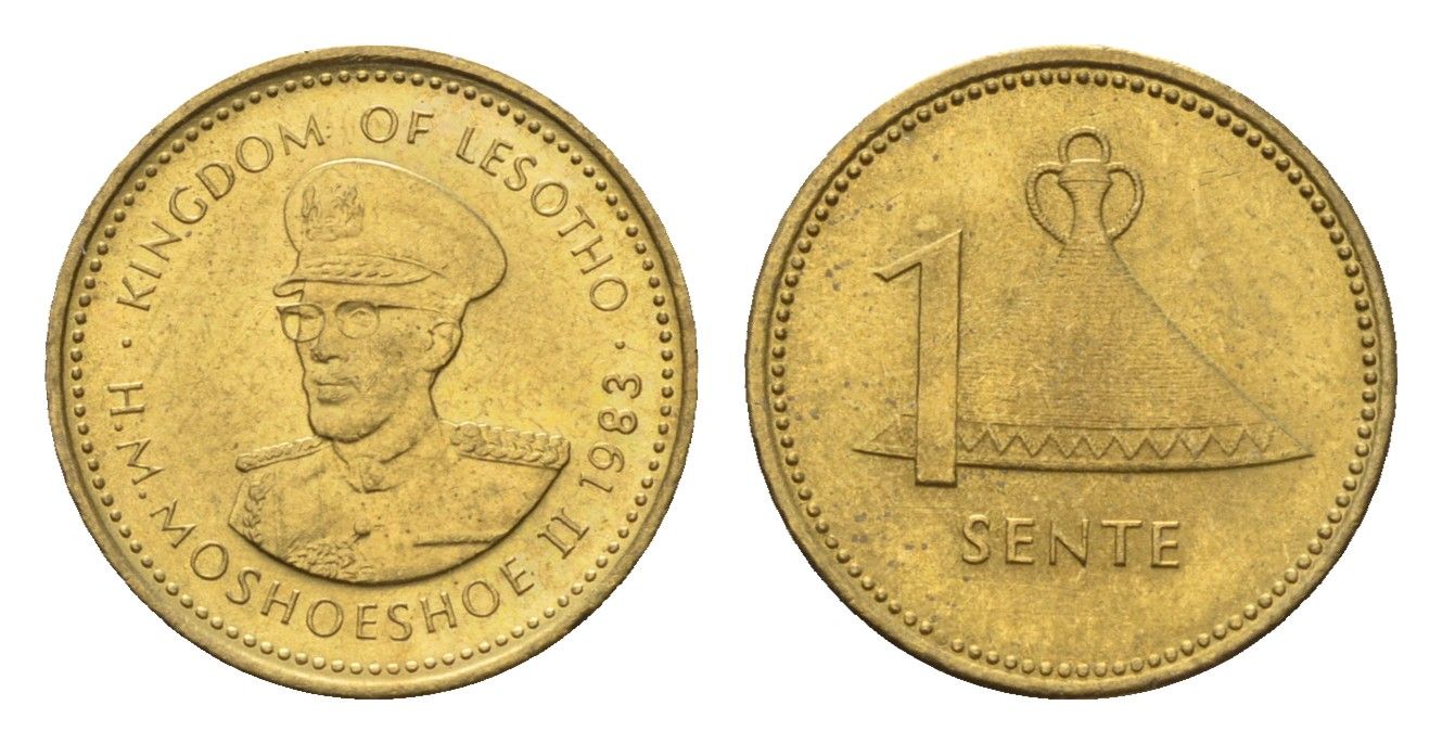 Лесото 1 лисенте 1983 KM 16 никель латунь UNC 4674-1239