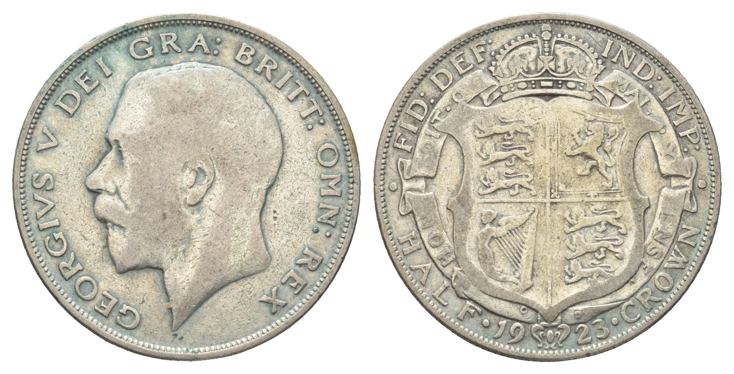 Великобритания 1/2 кроны 1923 Георг V (1910-1936) KM 818.1a, Spink 4021 серебро 4667-243