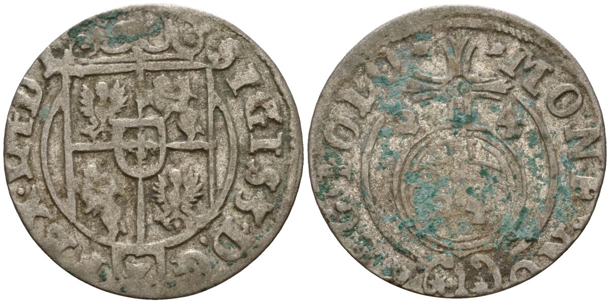 Польша 3 полкера (3 полторака - 1 крейцер) 1624 Сигизмунд III Ваза (1587-1632) Gorecki B.24, KM 41 серебро 4160-148